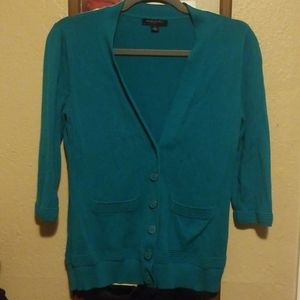 Teal banana republic cardigan